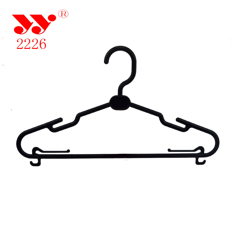 Black pp material plastic hanger with multifunctional uses