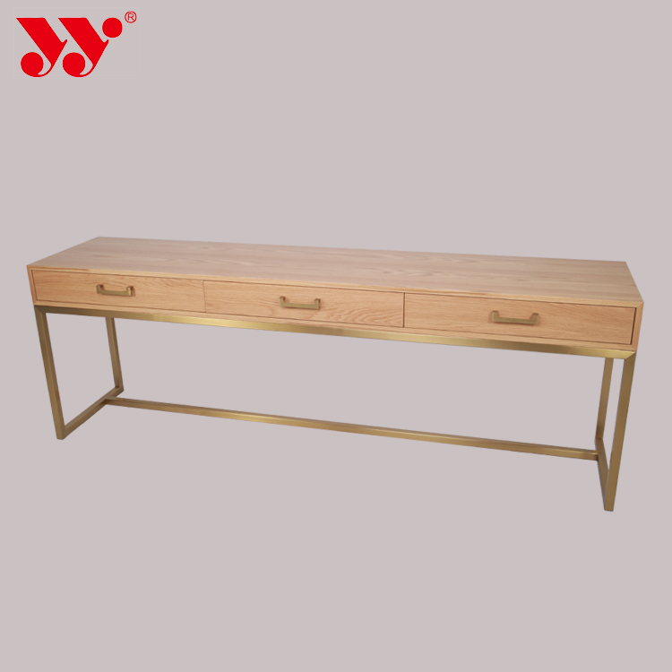 Golden Stainless Steel Modern Simple Long Type Cabinet 